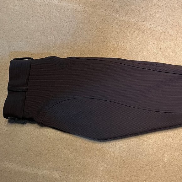 Tuffrider Charcoal Grey Ribbed Knee Patch Breeches - Picture 3 of 4